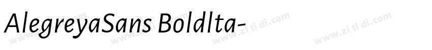 AlegreyaSans Boldlta字体转换